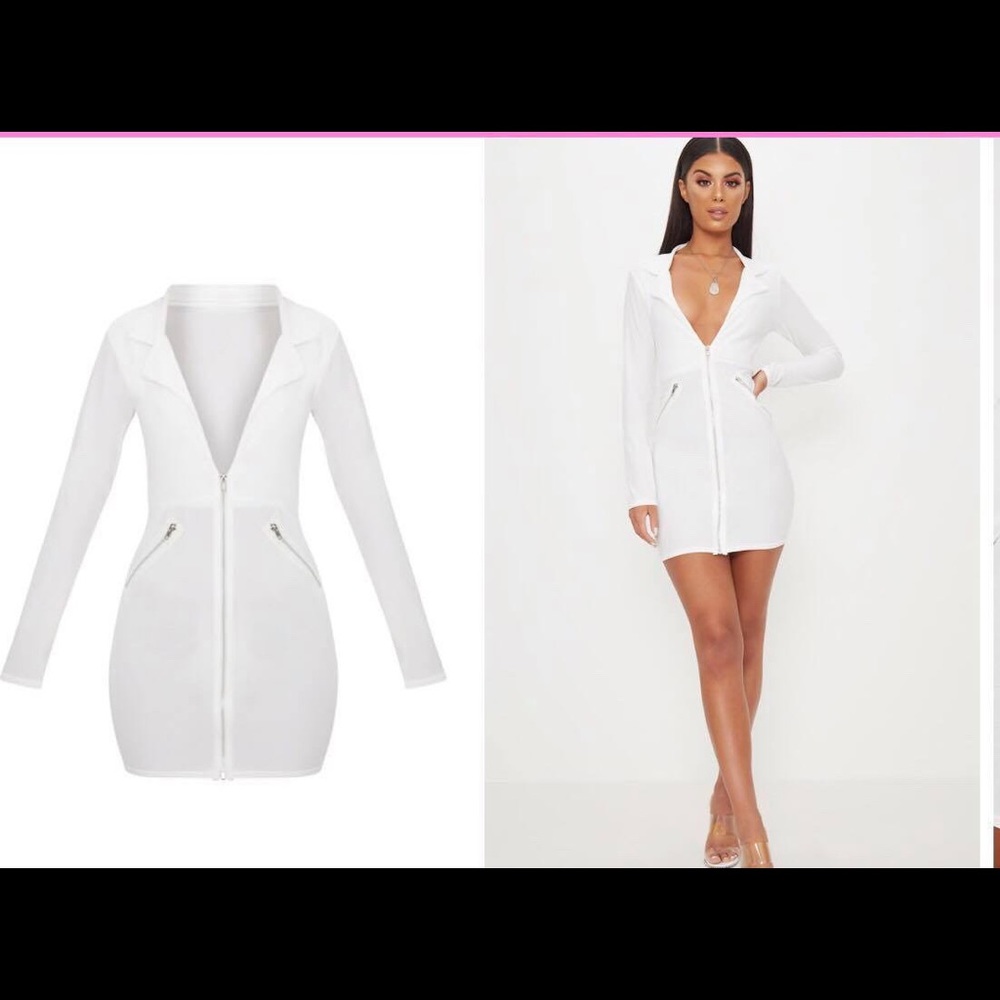 White Blazer Dress